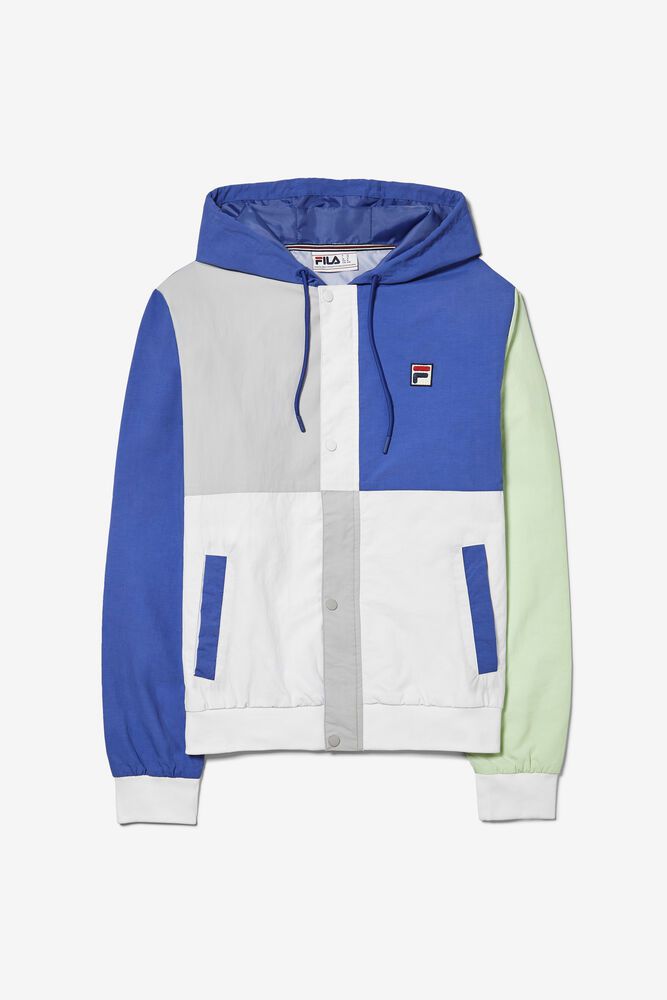 Fila Jakke Herre Blå/Hvite/Grå Bem Color Blocked Light Weight 297306-ENG